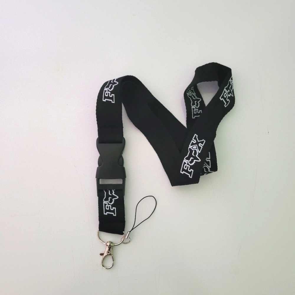 Best Sport Unisex Fox Black One Size Lanyard with Clip